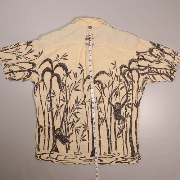 Scotch & Soda Jacquard Knit Camp Shirt Short Sleeve Pool Shirt Mens Medium - Picture 9 of 9